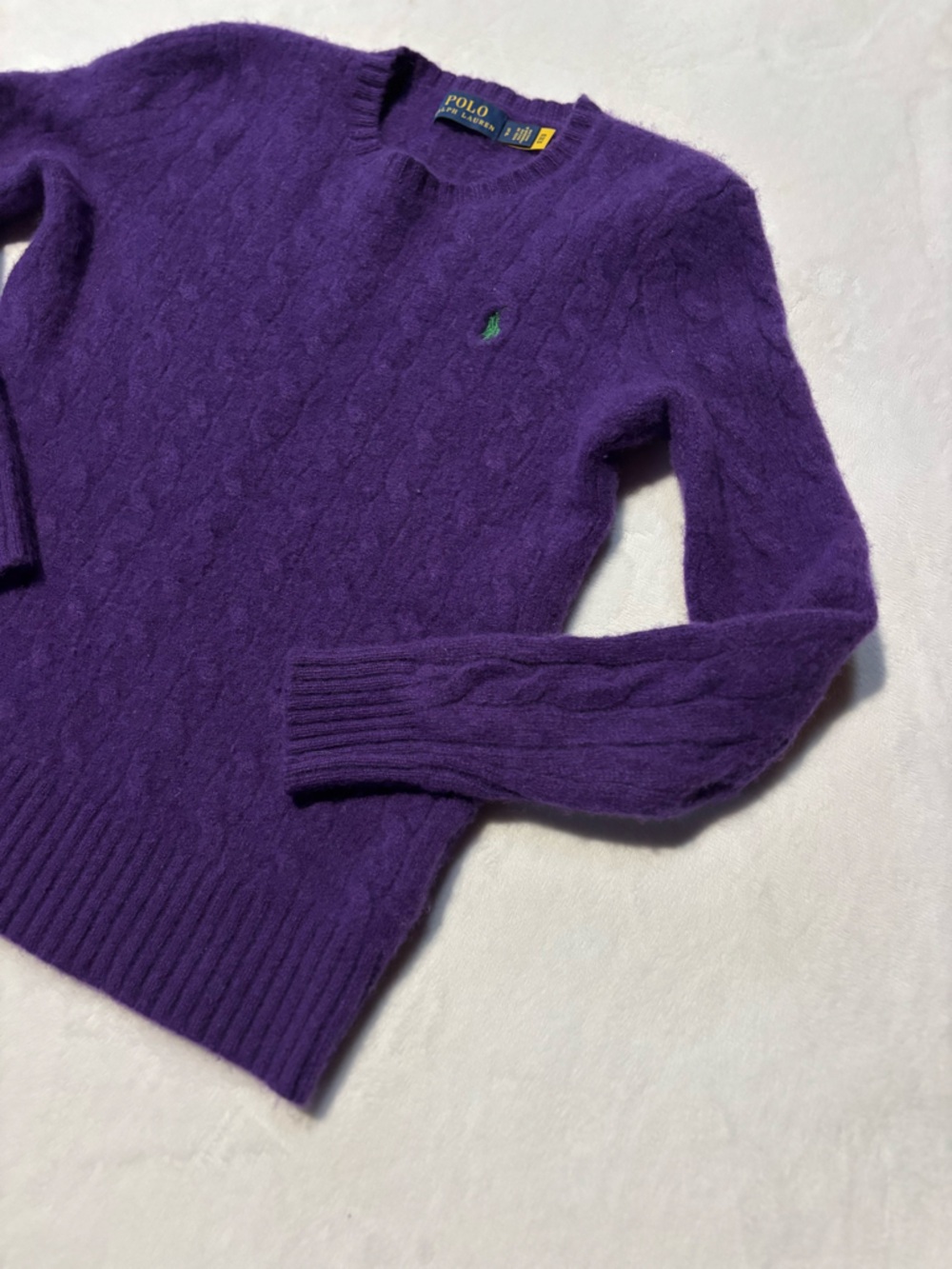 Polo Ralph Lauren Cable Wool-Cashmere Crewneck Sweater - Picture 4 of 8